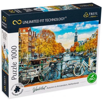 Puzzle Trefl din 1000 de piese - Toamna la Amsterdam, Olanda