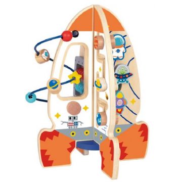 Rachetă de activitate din lemn Tooky Toy