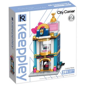 Set constructie Qman City Corner - Keeppley, Magazin de lux