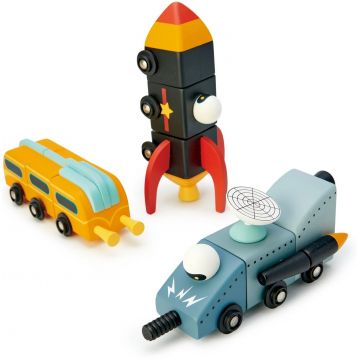 Set de joaca din lemn Tender Leaf Toys - Space Race