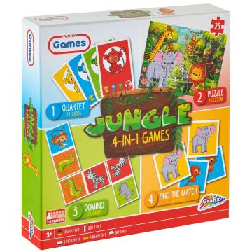 Set de jocuri pentru copii Grafix - Jungle, 4 în 1