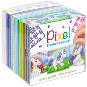 Set de pixeli creativi Pixelhobby Classic - Cube, Unicorns