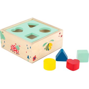 Sorter din lemn Small Foot - Cube, 4 piese