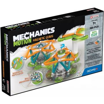 Constructor magnetic Geomag - Mechanics Motion Magnetic Gears, 160 de piese
