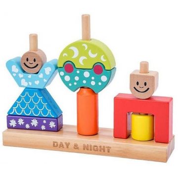 Cuburi creative din lemn Raya Toys