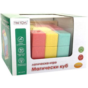 Joc de logică din lemn Tini Toys - Ordonează cubul