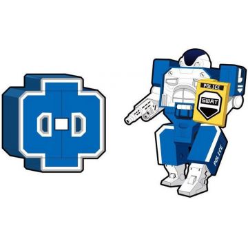 Jucărie pentru copii Raya Toys - Transformer Police Patrol, litera F
