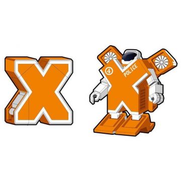 Jucărie pentru copii Raya Toys - Transformer Robot Water Police Scrisoarea X