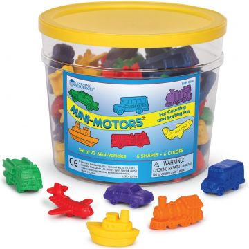 Learning Resources Sortare figuri - Vehicule, 72 piese