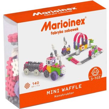 Mini constructor de vafe pentru copii Marioinex - 140 piese
