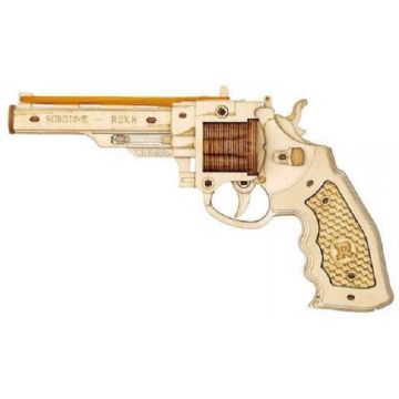 Puzzle 3D din lemn Robo Time din 102 de piese - Revolver Corsac M60