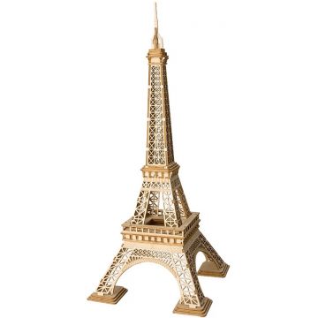 Puzzle 3D din lemn Robo Time din 121 de piese -turnul Eiffel