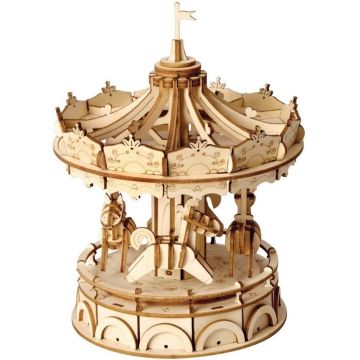 Puzzle 3D din lemn Robo Time din 122 de piese - Moară de vânt