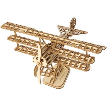 Puzzle 3D din lemn Robo Time din 145 de piese - Avion