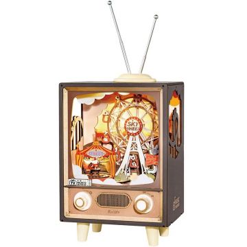 Puzzle 3D din lemn Robo Time din 174 de piese - Cutie muzicală, Carnaval la apus