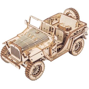 Puzzle 3D din lemn Robo Time din 369 de piese - Vehicul militar de camp