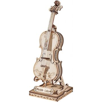 Puzzle 3D din lemn Robo Time din 58 de piese -Violoncel