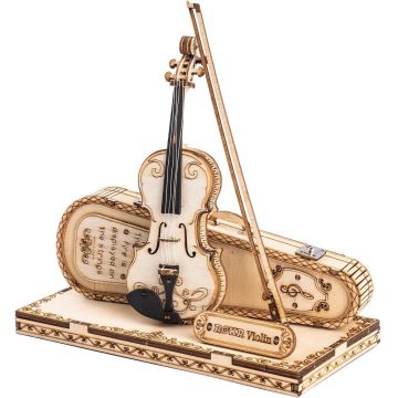 Puzzle 3D din lemn Robo Time din 62 de piese - Vioară