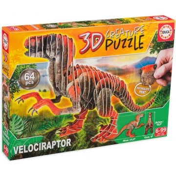 Puzzle 3D Educa 64 de piese - Velociraptors