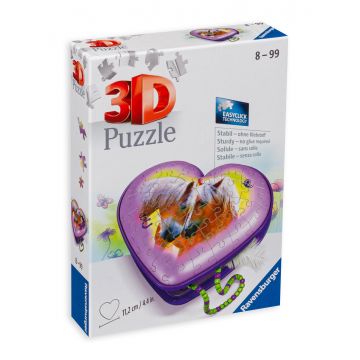 Puzzle 3D Ravensburger din 54 de piese - Cutie de bijuterii, inimă