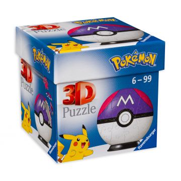 Puzzle 3D Ravensburger din 54 de piese - Pokemon - Master Ball