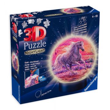 Puzzle 3D Ravensburger din 72 de piese - Cai pe plajă