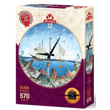 Puzzle-ceas Art Puzzle din 570 de piese - Oraşul marin