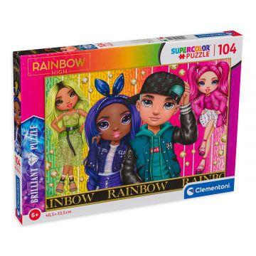 Puzzle Clementoni din 104 de piese - The Rainbow Girls