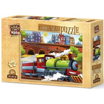 Puzzle din lemn Art Puzzle din 100 de piese - Tren