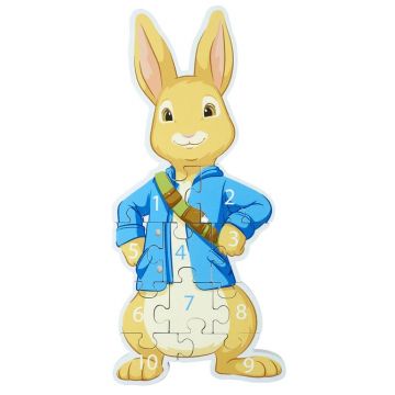 Puzzle din lemn cu numere Orange Tree Toys - Peter Iepurașul