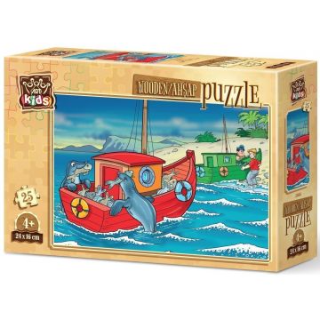 Puzzle din lemn Ravensburger din 25 de piese - Aventură pe mare