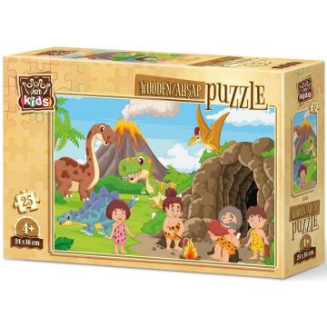 Puzzle din lemn Ravensburger din 25 de piese - Epoca de piatră