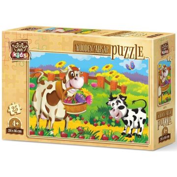 Puzzle din lemn Ravensburger din 25 de piese - Romantism în pădure