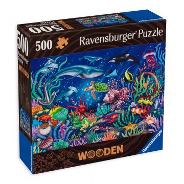 Puzzle din lemn Ravensburger din 500 de piese - Fundul mării
