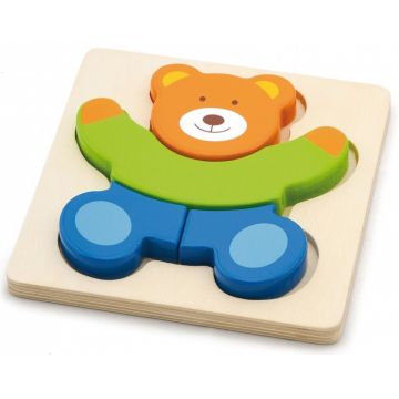 Puzzle din lemn Viga - Urs, 4 piese