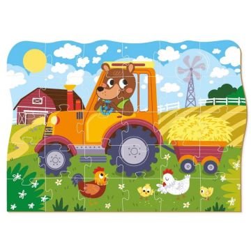 Puzzle Dodo - Ursuleț de pluș - Fermier, 30 piese