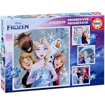 Puzzle Educa 4 în 1 - Regatul de gheață