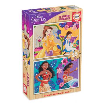 Puzzle Educa din 2 x 25 de piese - Prințesele Disney