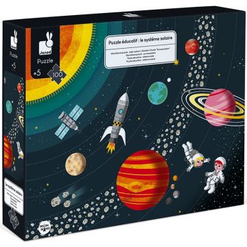 Puzzle educațional Janod din 100 de piese - Sistemul solar