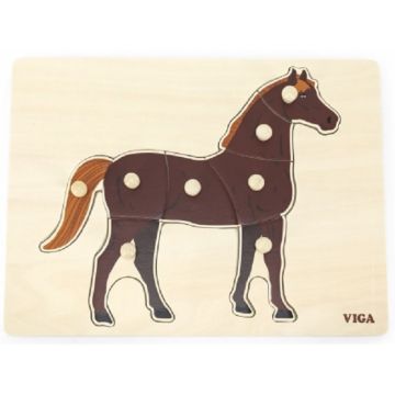 Puzzle educațional Montessori Viga - Calul