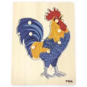 Puzzle educațional Montessori Viga - Cocoșul