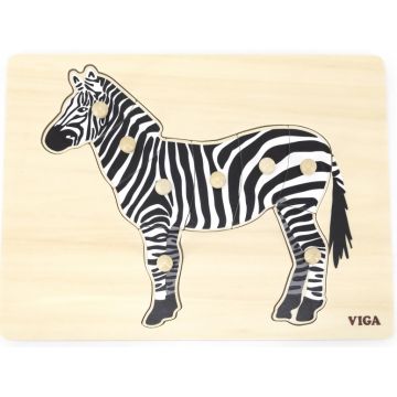 Puzzle educațional Montessori Viga - Zebra