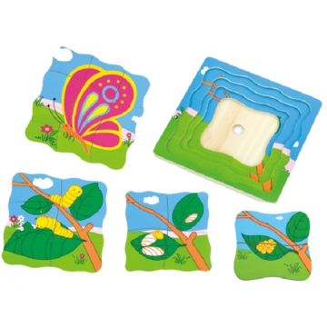 Puzzle educațional Viga - Evoluția unui fluture