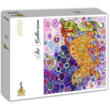Puzzle Grafika din 1000 de piese - Catched Otter