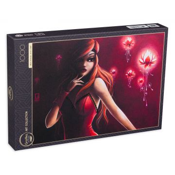 Puzzle Grafika din 1000 de piese - Flori roșii strălucitoare