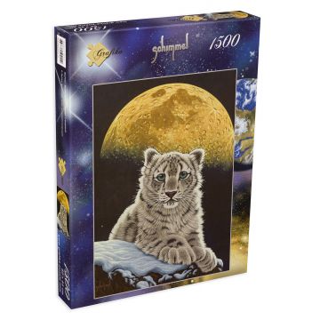 Puzzle Grafika din 1500 de piese - Leopardul lunii