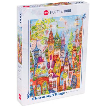 Puzzle Heye din 1000 de piese - Clădiri colorate