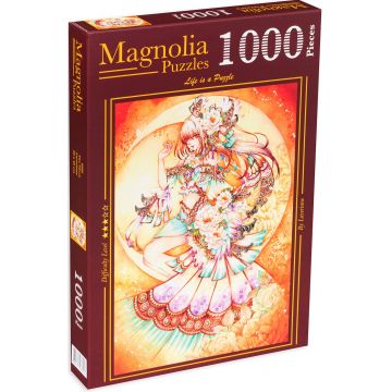 Puzzle Magnolia din 1000 de piese - Fata de lună