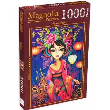 Puzzle Magnolia din 1000 de piese - Frumoasa gheișă