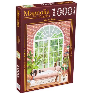 Puzzle Magnolia din 1000 de piese - Idila felină
